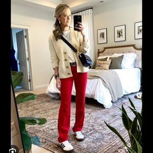 Quince Ultra Stretch Ponte Bootcut Pant Sz Small Petite Navy NEW